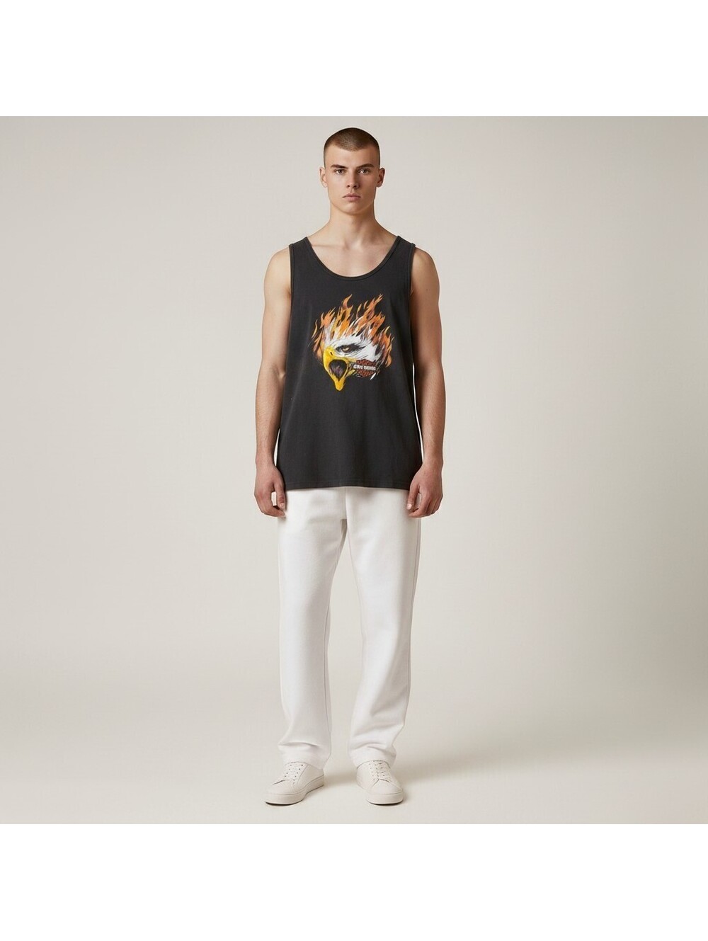 Harley-Davidson Tank Men 2X Big Black Graphic Print Sleeveless Cotton Running